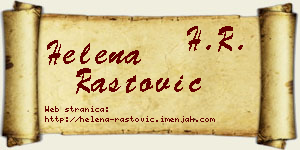 Helena Rastović vizit kartica